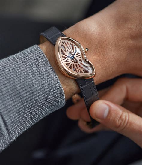 cartier crash skeleton rose gold